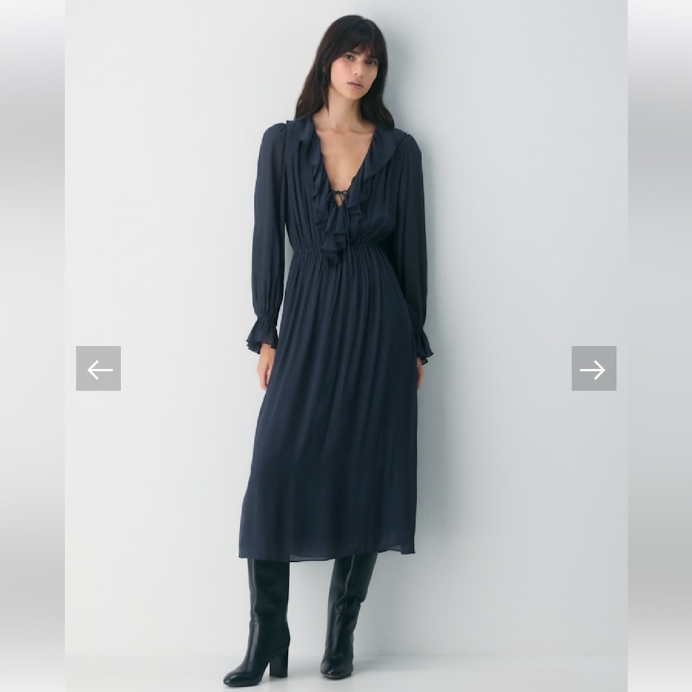 Aritzia Wilfred Bronte Dress Navy
